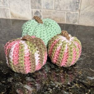 Handmade Crochet Pumpkins Set